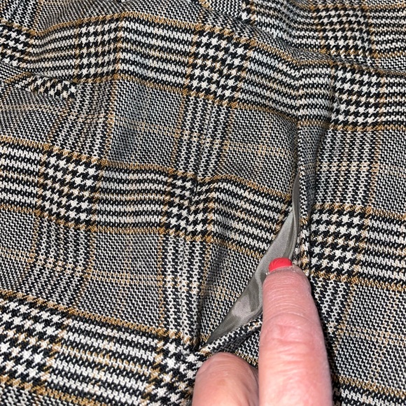 Talbots Plaid Wide Leg Stretch Trousers - Picture 2 of 9